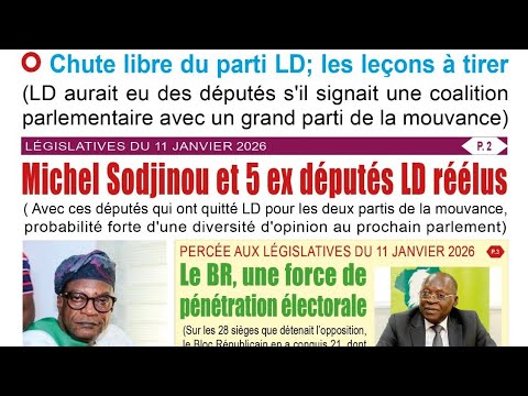 2026 Legislative Elections SODJINOU And The Resigning MPs For The Two Parties Of The Ruling Coal 