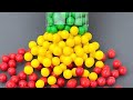 Pouring lots of Rainbow 🌈 Candy Gumballs in slow motion very calming and relaxing #short