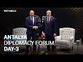 Türkiye&#39;s foreign minister holds bilateral talks in Antalya