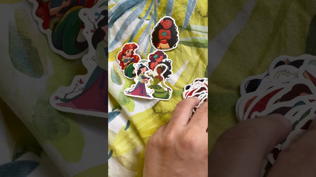 Let take a look at Disney princess reading stickers 