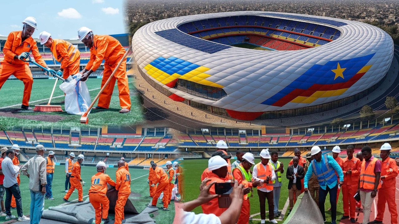 RDC: Début des travaux de modernisation du stade des Martyrs, arrivée d’une nouvelle pelouse hybride