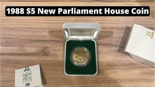 The 1988 Australian $5 New Parliament House Coin + What It Is Worth