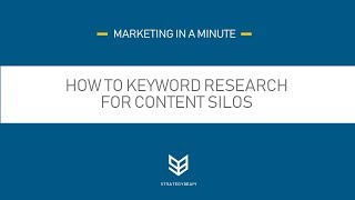How To Keyword Research For Content Silos - Advanced SEO Marketing Website Strategy
