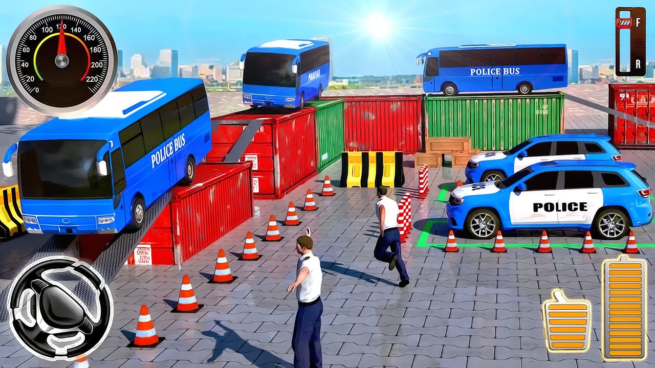 Transport Police Bus Game - Emergency Bus Parking Simulator | Android Gameplay