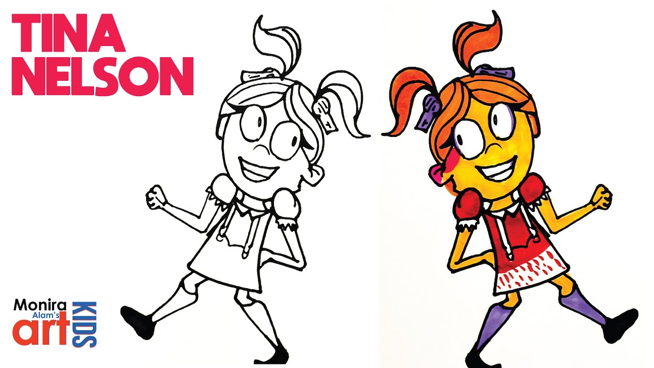 How to Draw Tina Nelson from Minions Easy Cartoon Drawing YouTube