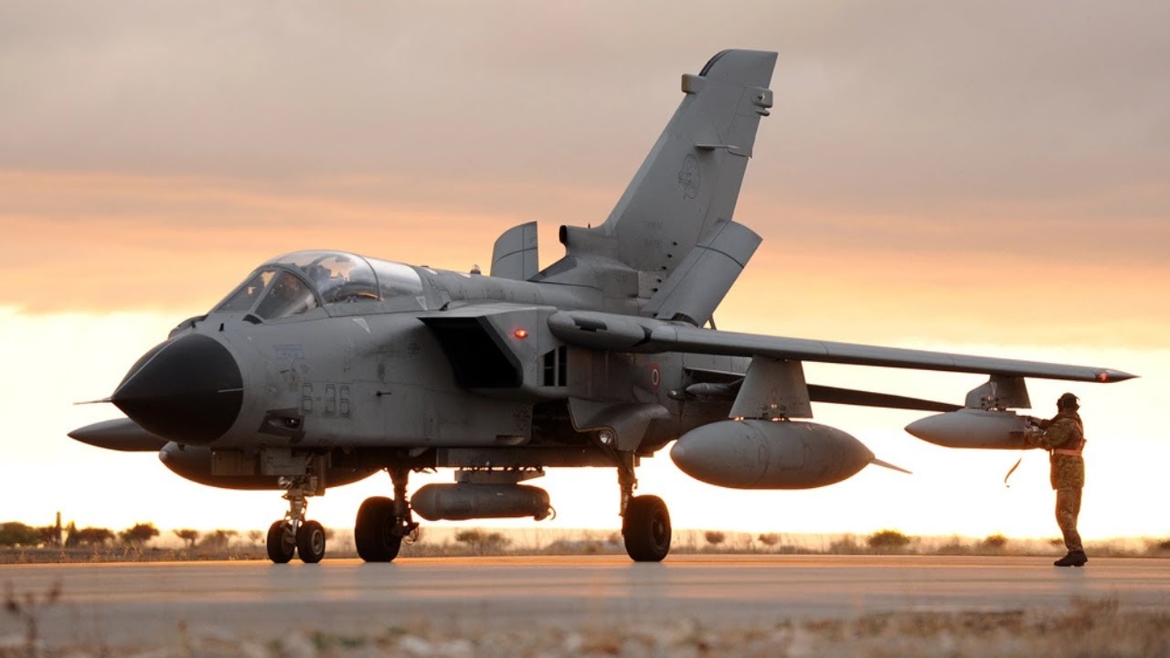 Italian Air Force Panavia Tornado Attack Aircraft takeoff during Tactical Leadership Program