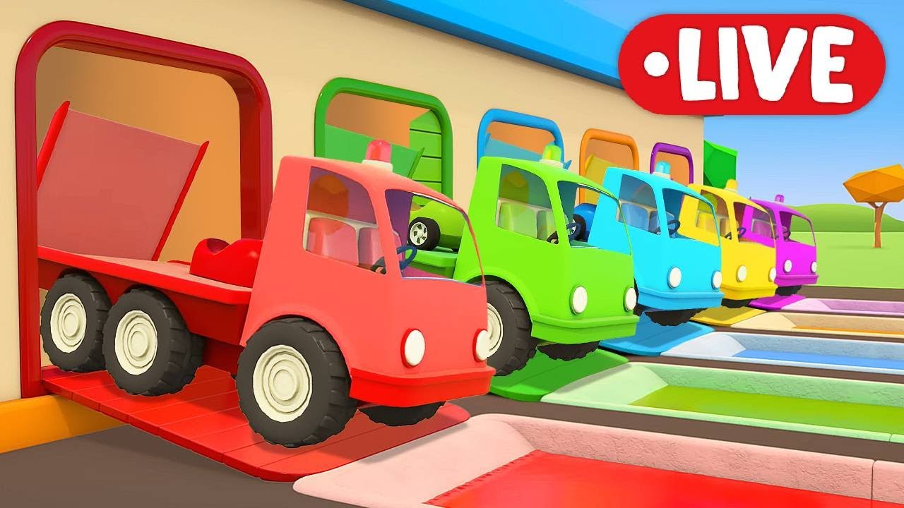 🔴 Die Helfer Autos LIVE. Rettungsfahrzeuge. Cartoons mit den Helfer Autos