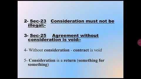 Lecture on Consideration (The Indian Contract Act.1872) by Dr. Seema Rathi