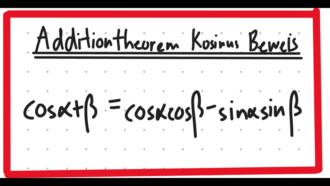 Formula Kos Add Math Additionstheorem von Kosinus Beweis - DaishinfinityDE - YouTube