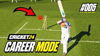 CRICKET 24 | CAREER MODE #5 | THE WEIRDEST MATCH I'VE EVER PLAYED!