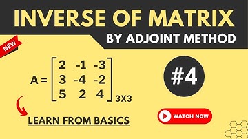 INVERSE OF MATRIX BY ADJOINT METHOD SOLVED PROBLEM 4 | MATRICES IN HINDI @TIKLESACADEMY