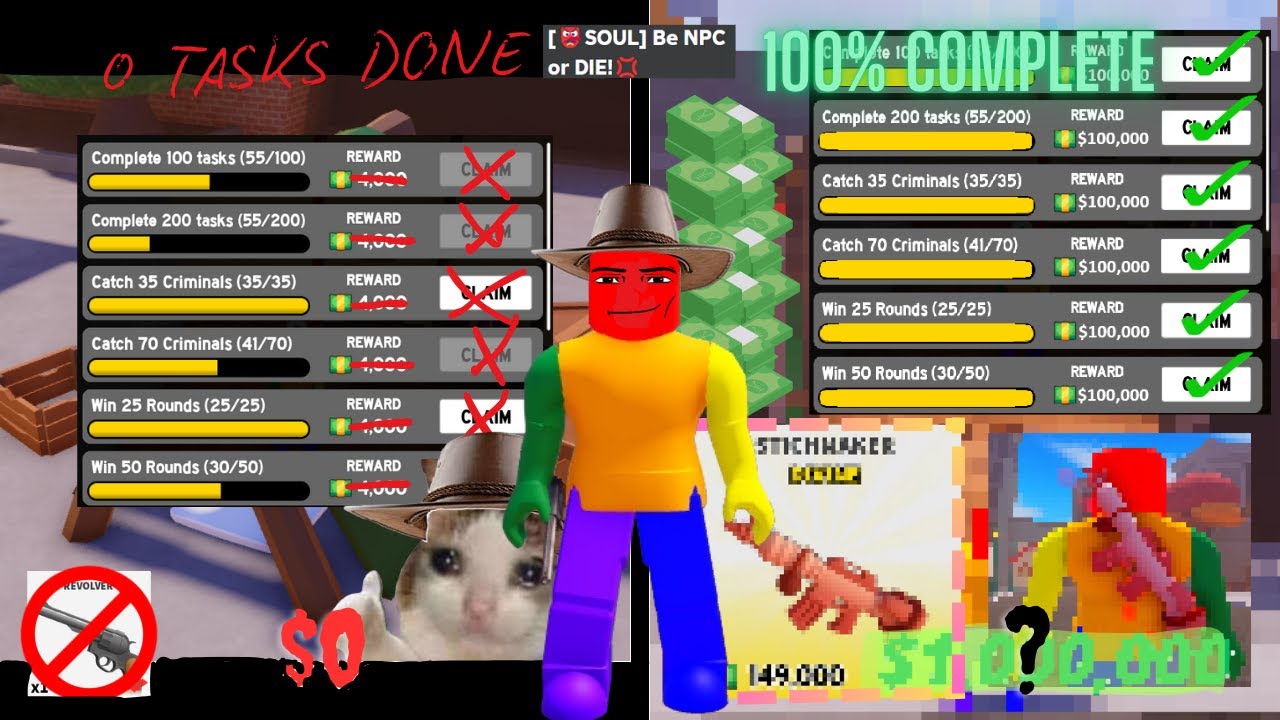 Completing EVERY TASK in NPC or DIE - YouTube