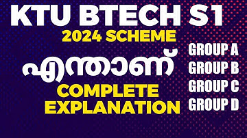 KTU BTECH S1 2024 SCHEME | MR ENGINEER