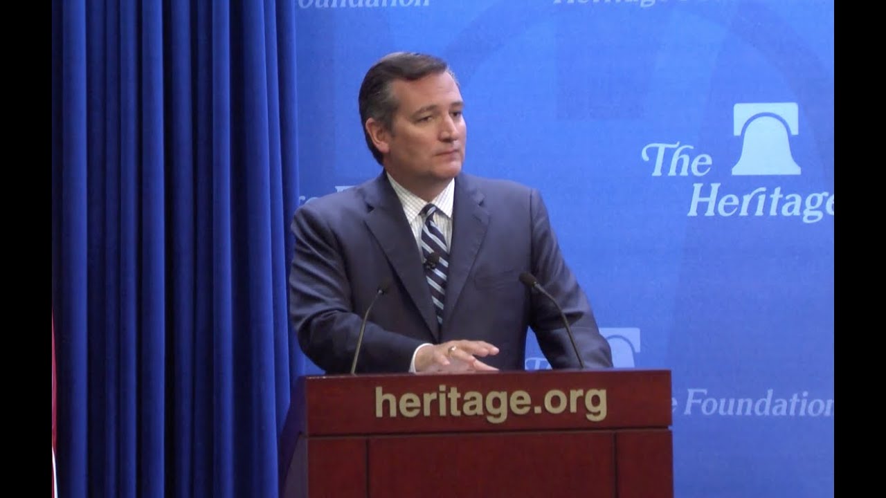 Sen Cruz Speaks On Internet Freedom At The Heritage Foundation Youtube