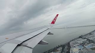 AirAsia Airbus A320 take off Penang (22/1/2022)