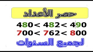 تعلم حصر الأعداد لجميع تلاميذ الابتدائي