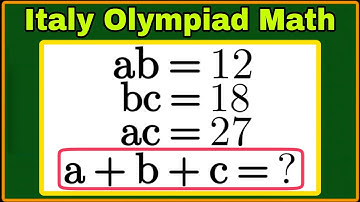Italy| A Tricky Algebra Olympiad Maths Problem| Can you solve this? #matholympiad #italy
