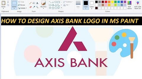 How To Design Axis Bank Logo In Ms Paint |  Ms Paint Logo Design | Homan tech