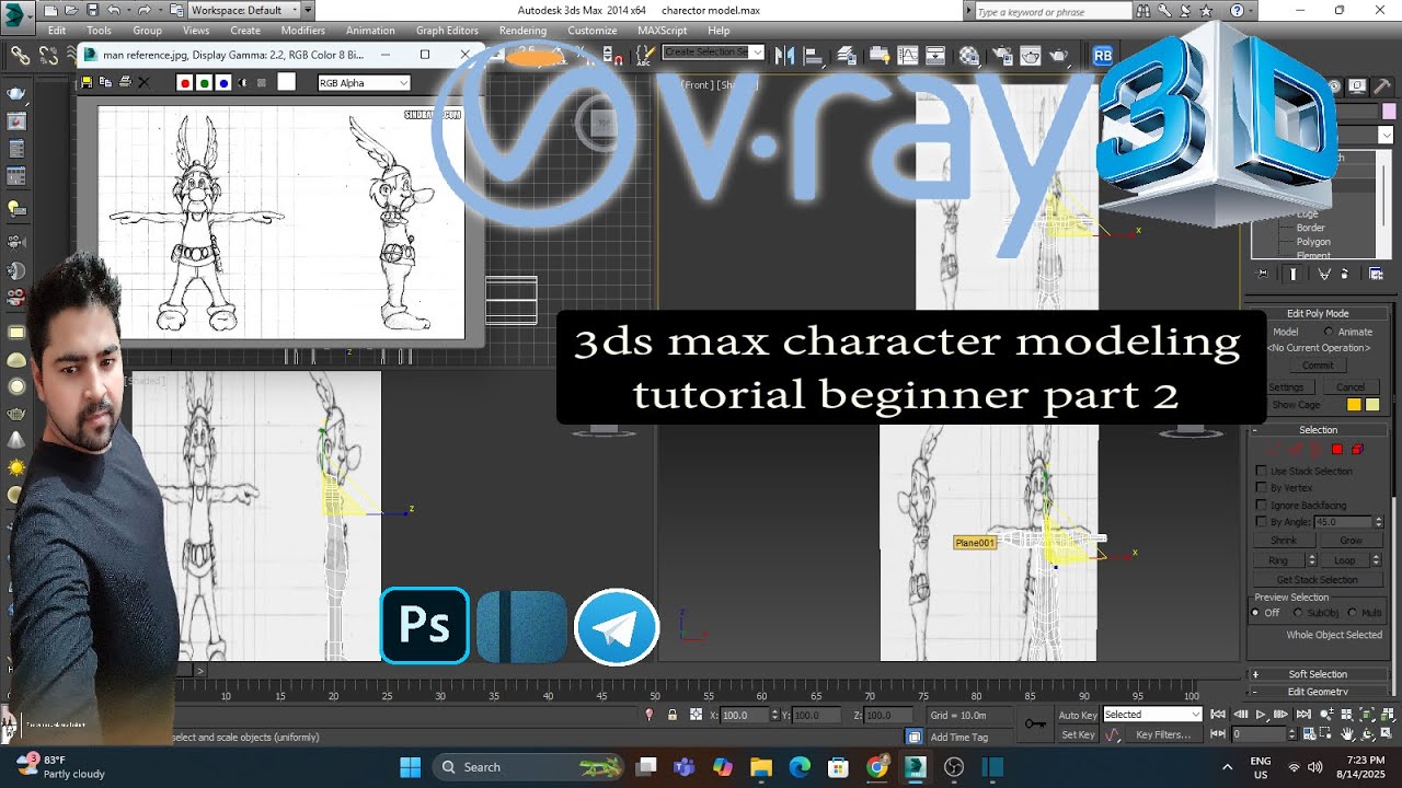3ds max character modeling tutorial beginner part 2 #ritesh3dclimax # ...