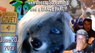 Lewdness, Screaming and a DANCE PARTY (Fuzzy Omegle Weekend/Furry Night June 20, 2020)