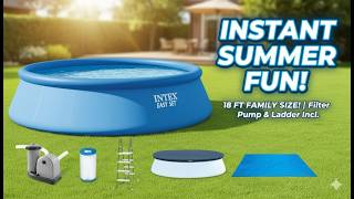 INTEX 18ft Easy Set Pool Review – Large Inflatable Pool Worth It?