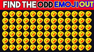 CAN YOU FIND THE ODD EMOJI? | FIND THE DIFFERENCE | EMOJI PUZZLES | BRAIN GAMES | HIDDEN OBJECTS |