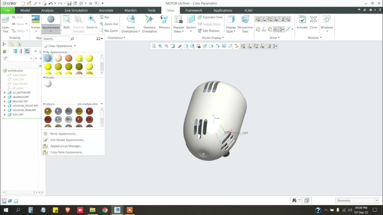 PTC Creo Appearance Manager YouTube