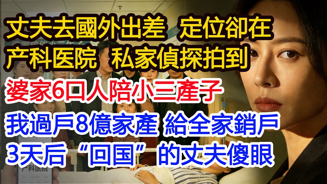 丈夫說去國外出差三天，定位顯示人在產科醫院，婆家6口人一起陪同小三產子，我沒鬧，幹了三件事，“回國”的丈夫傻眼了！#為人處世 #生活經驗 #情感故事 #故事 #小說 #戀愛 #情感 #婚姻