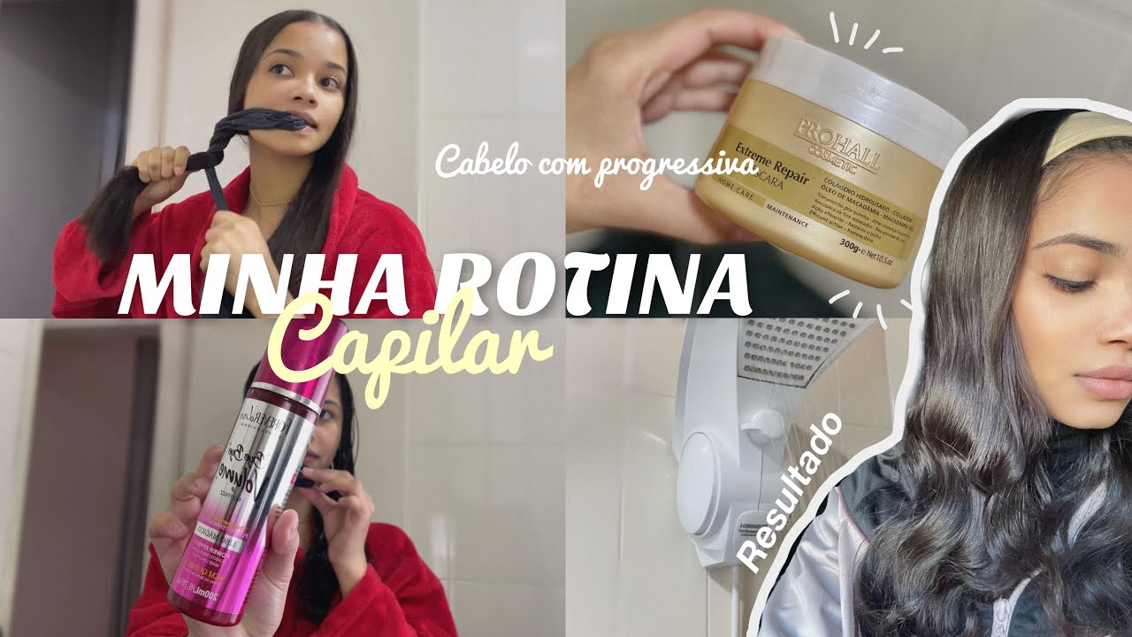 MINHA ROTINA CAPILAR || Cabelo com progressiva + Dicas 
