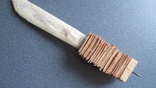 How to make birch bark handle for a Laplander blade