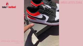 Sepatu Pria Nkj 1 Low White Black Red Premium Original Import BNIB Sneaker Laki Olahraga Basket