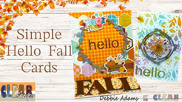 Simple Hello FALL cards