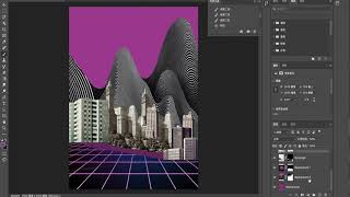 Making a vaporwave style poster in Adobe Photoshop