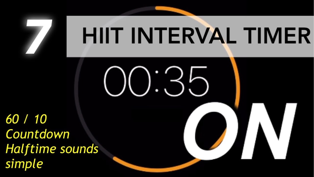 HIIT interval timer 60/10 ヒットタイマー1分 - YouTube