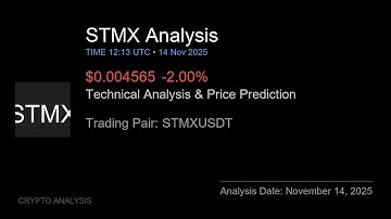 STMX (STMXUSDT) Technical Analysis - Price Prediction & Buy or Sell November 14, 2025