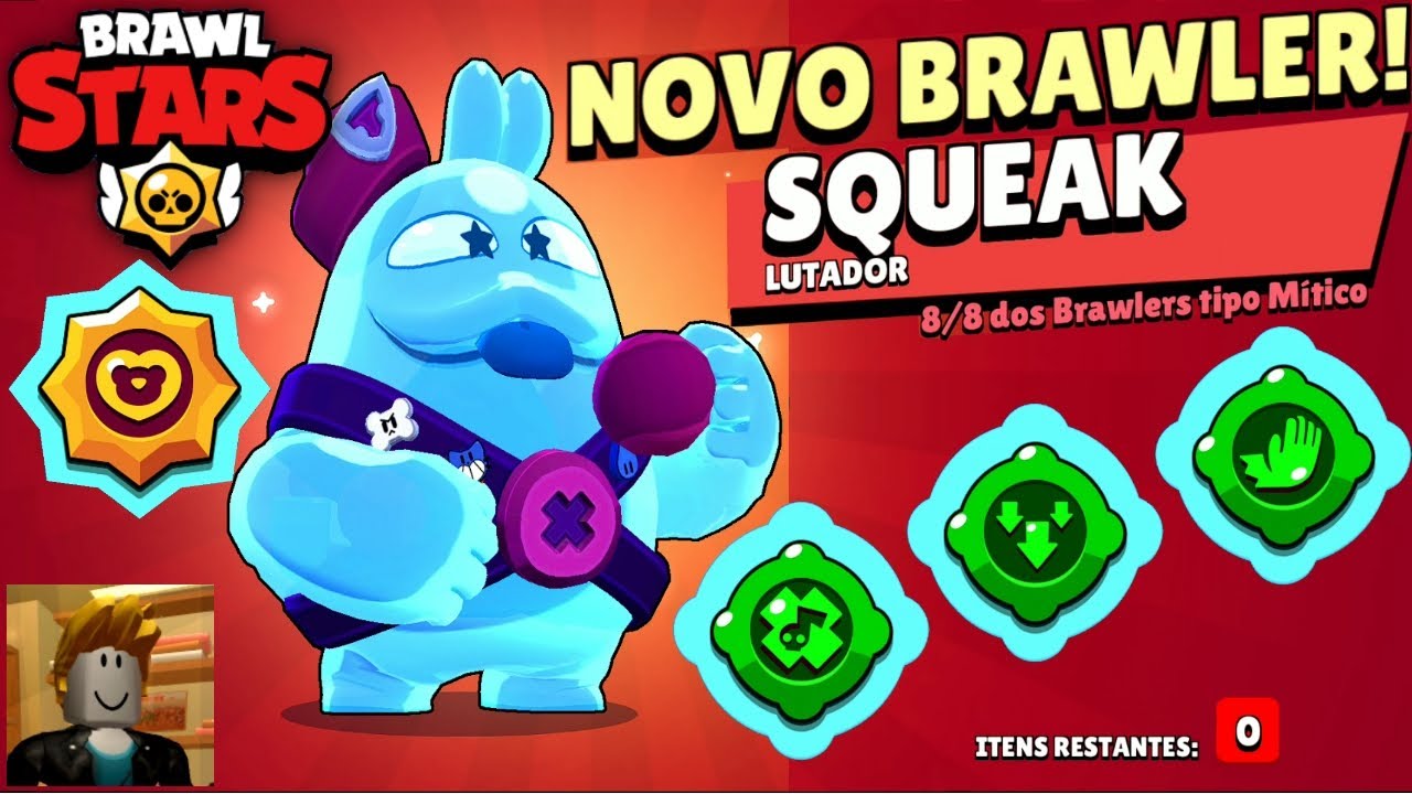 Brawl Stars Abri Baús Ganhei Novo Brawler Squeak 1 Poder Estrela 3 Poder Acessório Muitas Vitórias