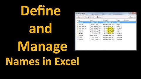 How to use Name Manager and Define Names Tutorial in Microsoft Excel
