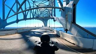 Francis Scott Key bridge, South bound on motorcycle - 360 VR Quest II