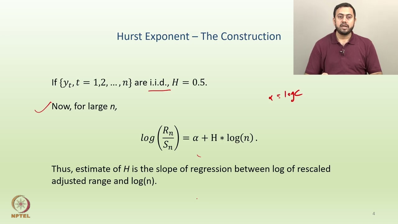 Week 06: Lecture 28: Hurst Exponent - Estimation under ARFIMA