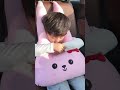 Soft U-shaped pillow with bunny ears for cozy travel naps     #trendingnow #amazonfinds #automobile