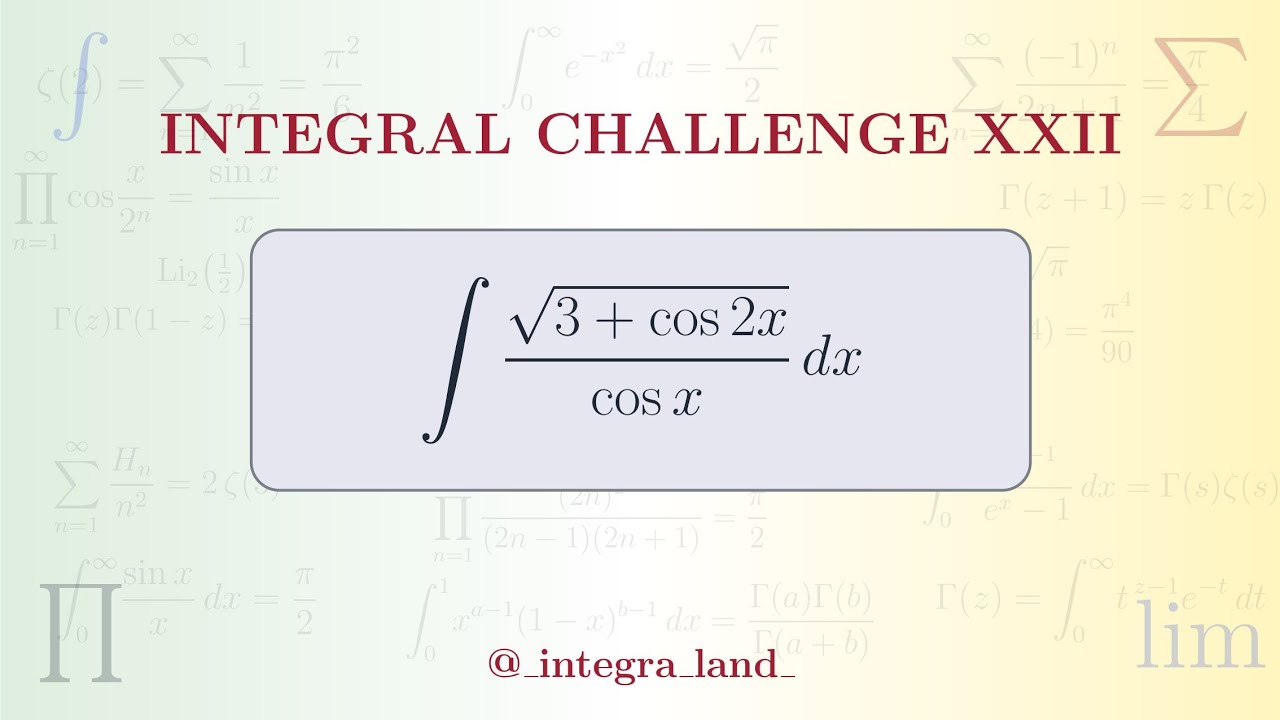 Tricky Integration Tricky Trig Integral! - YouTube