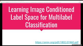 Learning Image Conditioned Label Space for Multilabel Classification
