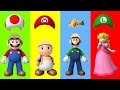 Encontre a Personagem Mario Bros, Luigi, Toad, Princess Peach