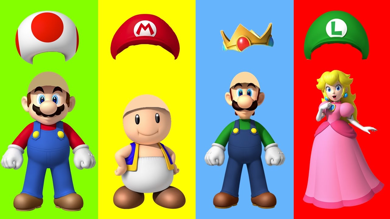 ny livsstil äkta stort urval Wrong Hat Mario Bros Luigi Toad Princess Peach...