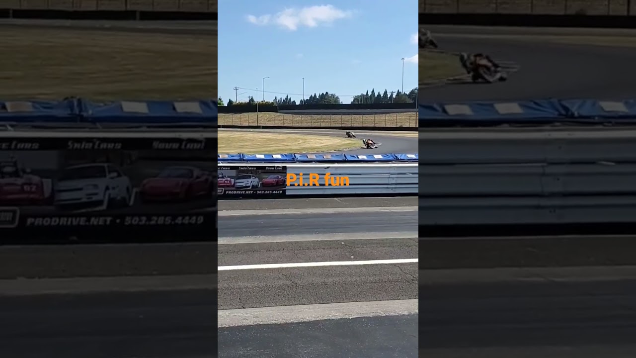 Portland international raceway...having some laps with my mentor..dead on his ass..