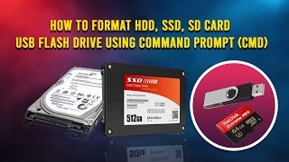 How to Format HDD, SSD, SD Card,  USB Flash Drive Using Command Prompt (CMD)