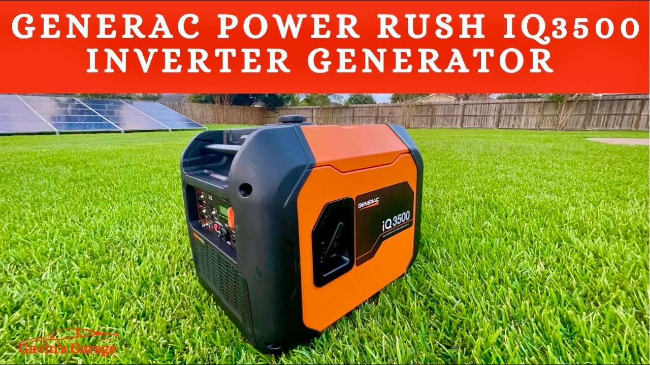 Generac IQ3500 Power Rush Portable Inverter Generator Review and DB