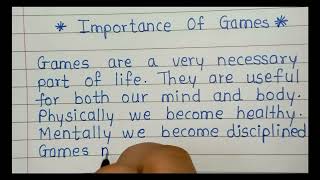 Importance of Games essay writing|| English essay writing|| Paragraph on importance of the Games|| screenshot 3