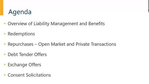 Liability Management