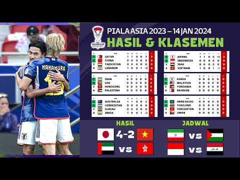 Hasil Piala Asia 2024 Hari Ini - Japan VS Vietnam - Klasemen Piala Asia 2024 Terbaru